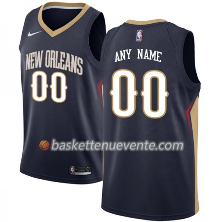 Maillot Basket New Orleans Pelicans Personnalisé Nike 2017-18 Navy Swingman - Homme